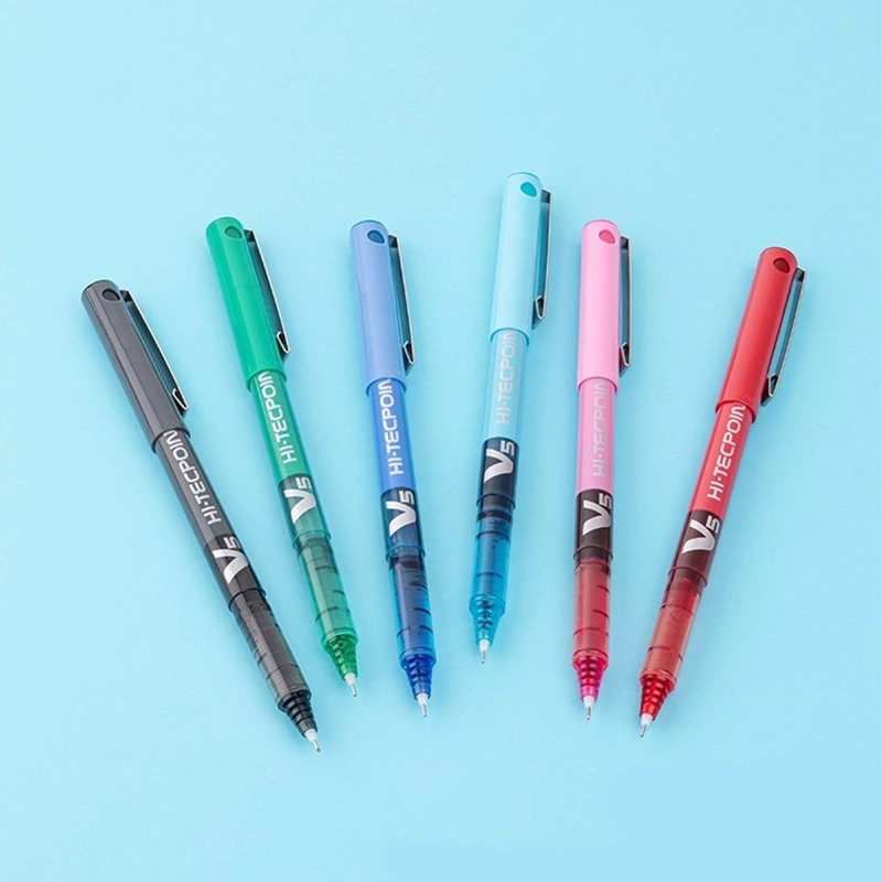 SET LAPIZ TINTA HI-TECPOINT PILOT BXV-502 0.5MM 6 COLORES - 4