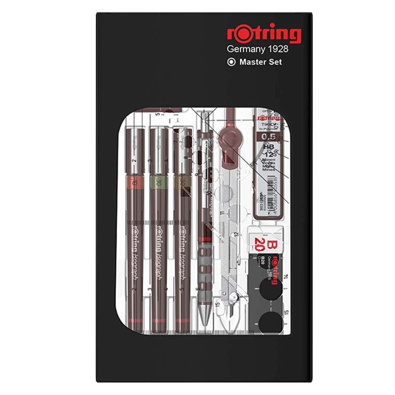 SET DE TIRALINEAS ISOGRAPH ROTRING MASTER 0.1-0.3-0.5MM - 1