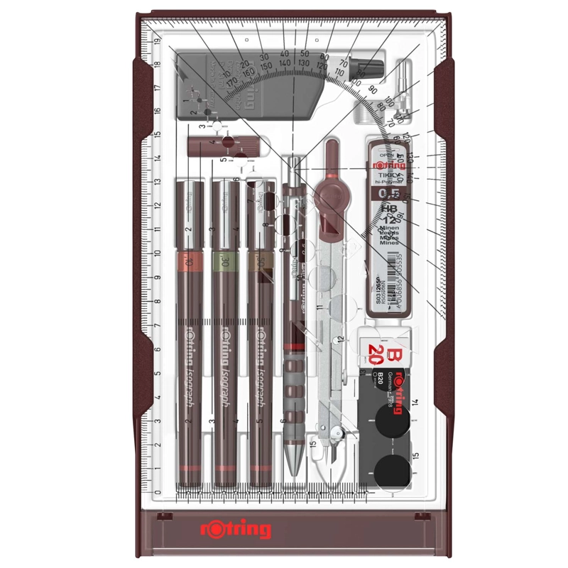 SET DE TIRALINEAS ISOGRAPH ROTRING MASTER 0.1-0.3-0.5MM - 2
