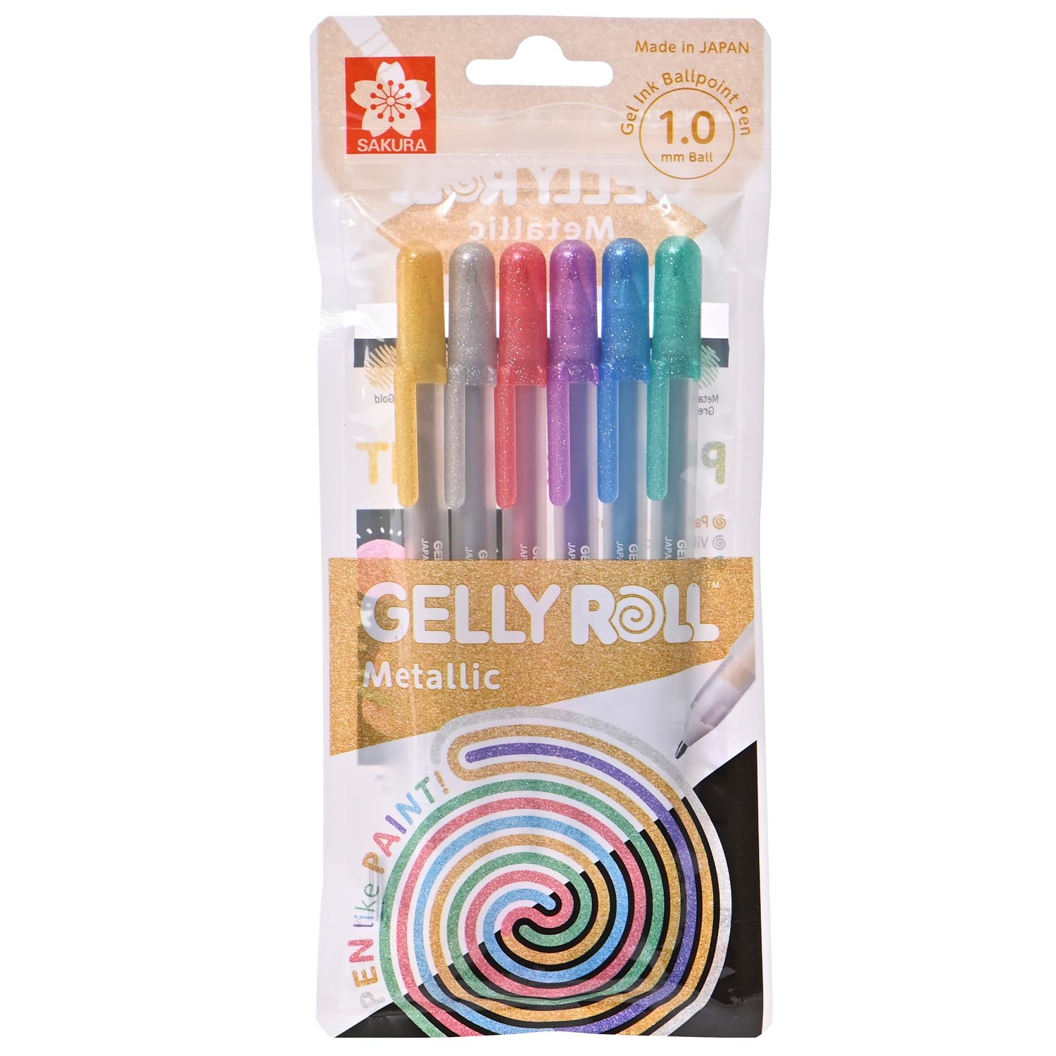 LAPIZ GEL GELLY ROLL SAKURA METALLIC 6 COLORES - 1