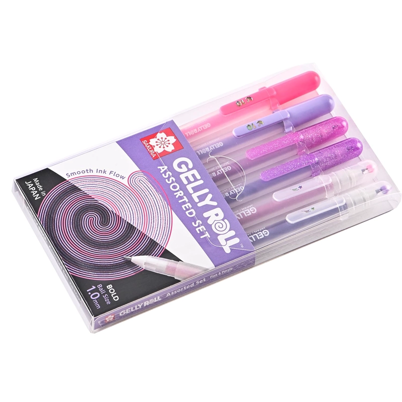 LAPIZ GEL GELLY ROLL SAKURA ROSADO Y MORADOS - 2