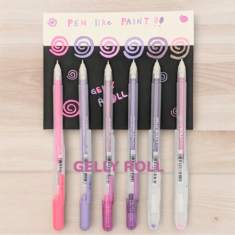 LAPIZ GEL GELLY ROLL SAKURA ROSADO Y MORADOS - 3