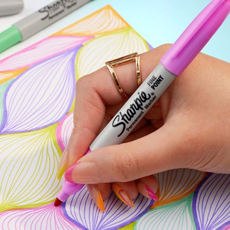 MARCADORES PERMANENTES SHARPIE GLAM POP SET 12 COLORES - 3