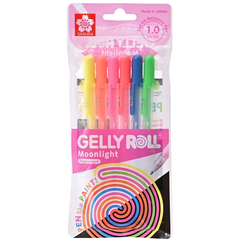 LAPIZ GEL GELLY ROLL SAKURA MOONLIGHT 6 COLORES - 1