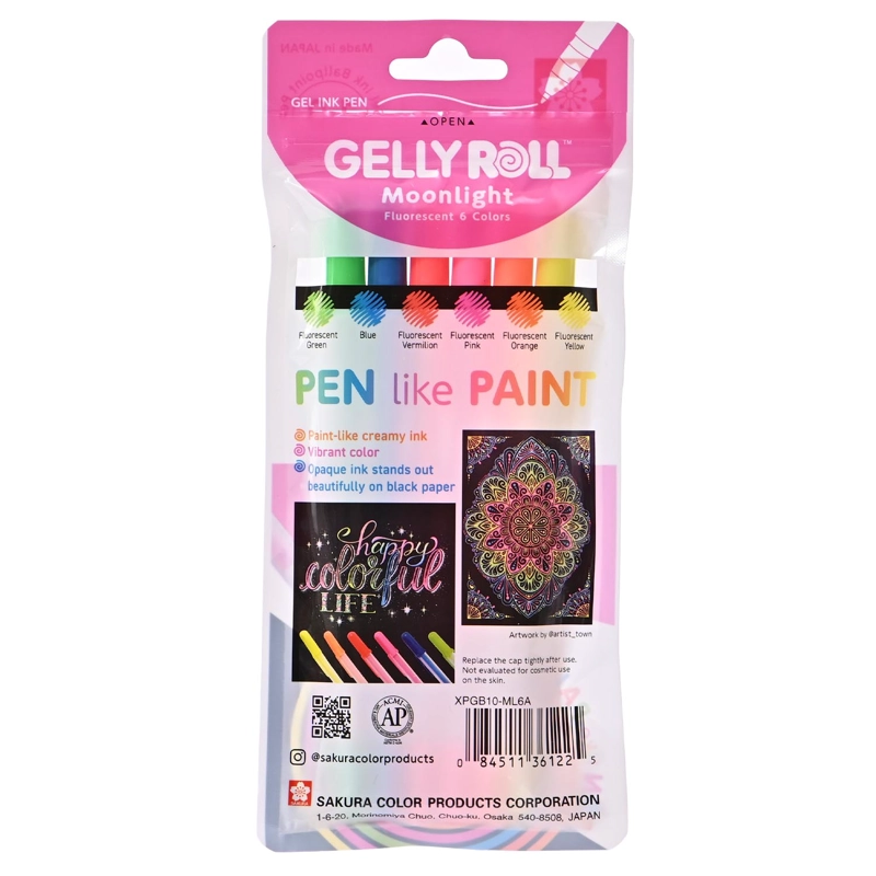 LAPIZ GEL GELLY ROLL SAKURA MOONLIGHT 6 COLORES - 2
