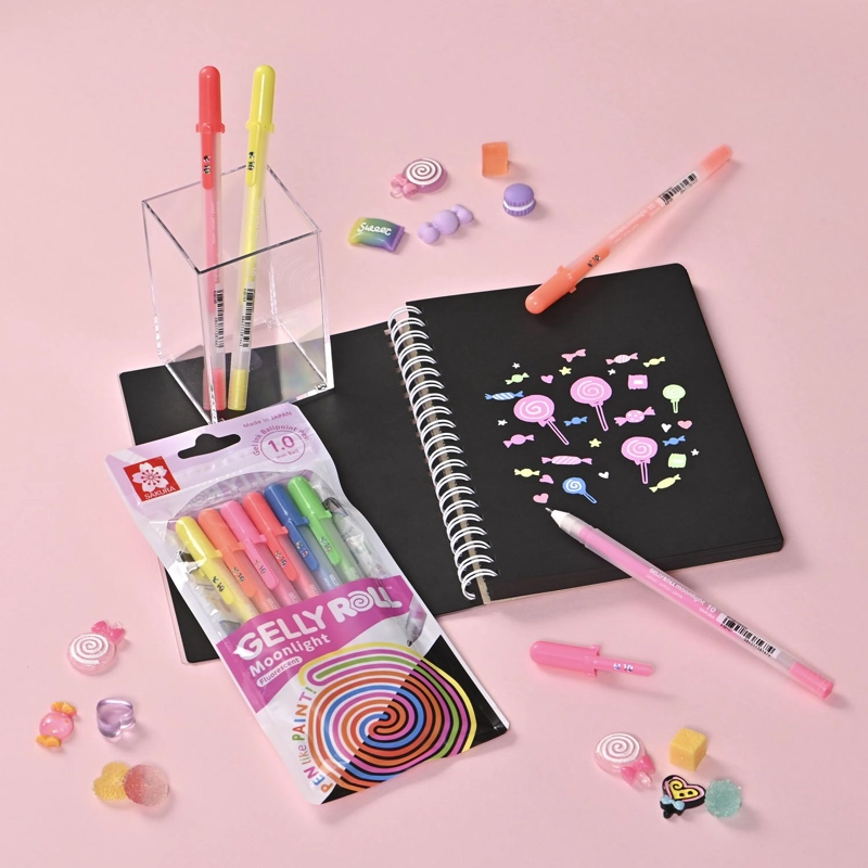 LAPIZ GEL GELLY ROLL SAKURA MOONLIGHT 6 COLORES - 4