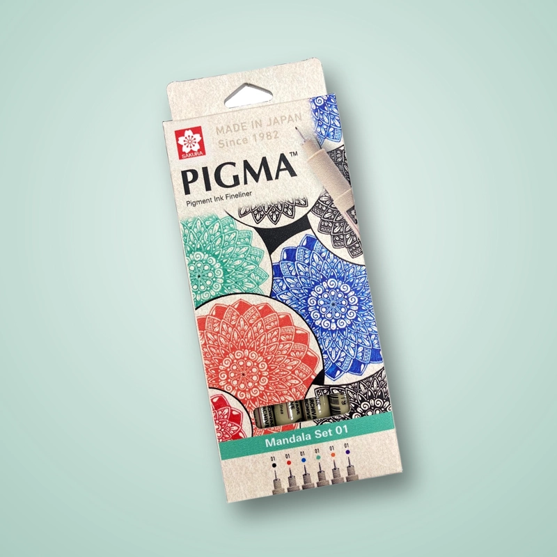 SET DE TIRALINEA PIGMA MICRON SAKURA 0.1 MANDALA 6 COLORES - 3