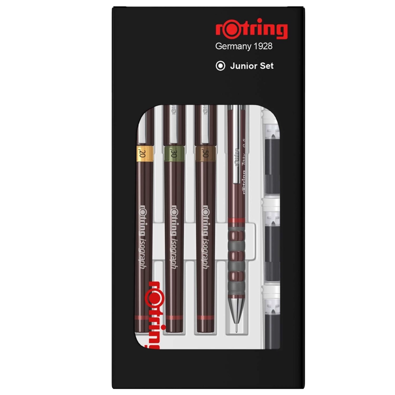 SET TIRALINEA RECARGABLE ROTRING ISOGRAPH0.2-0.3-0.5MMJUNIOR - 1