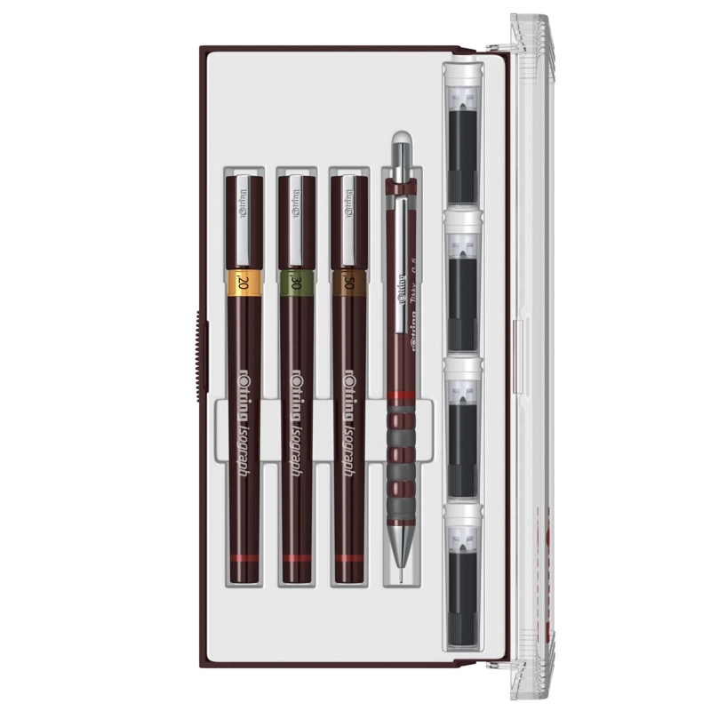 SET TIRALINEA RECARGABLE ROTRING ISOGRAPH0.2-0.3-0.5MMJUNIOR - 2