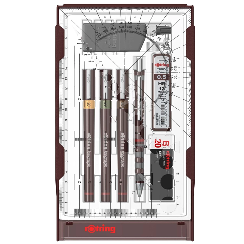 SET DE TIRALINEAS ISOGRAPH ROTRING COLLEGE (0.2-0.3- 0.5MM) - 2