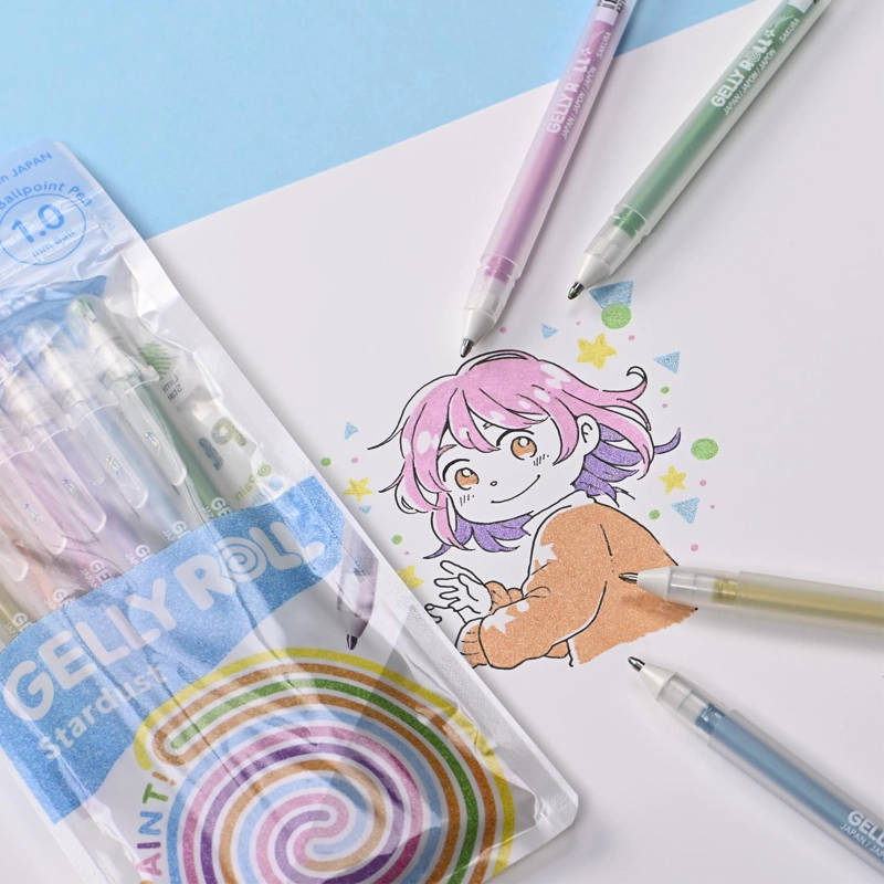 LAPIZ GEL GELLY ROLL SAKURA 6 COLORES STARDUST - 3