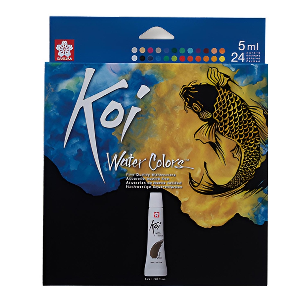 ACUARELA EN TUBO KOI WATER SAKURA 24 COLORES 5ML - 1