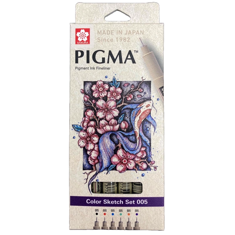 SET DE TIRALINEA PIGMA MICRON SAKURA 0,05 6 COLORES - 1