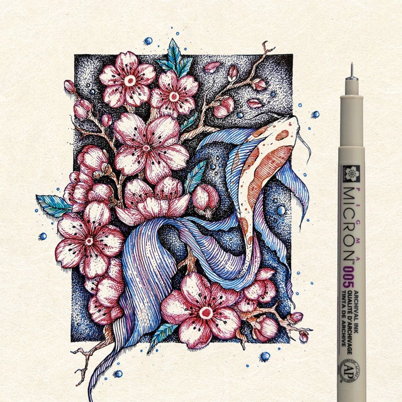 SET DE TIRALINEA PIGMA MICRON SAKURA 0,05 6 COLORES - 3