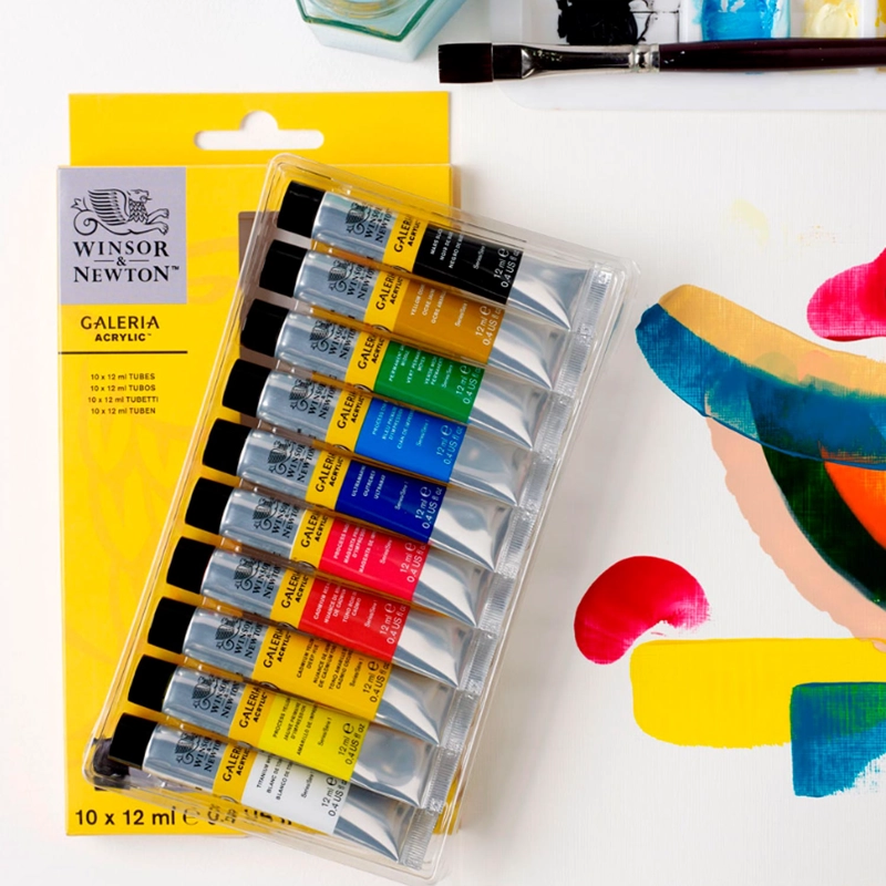 SET INICIAL ACRILICO GALERIA WINSOR & NEWTON 10X12ML - 4