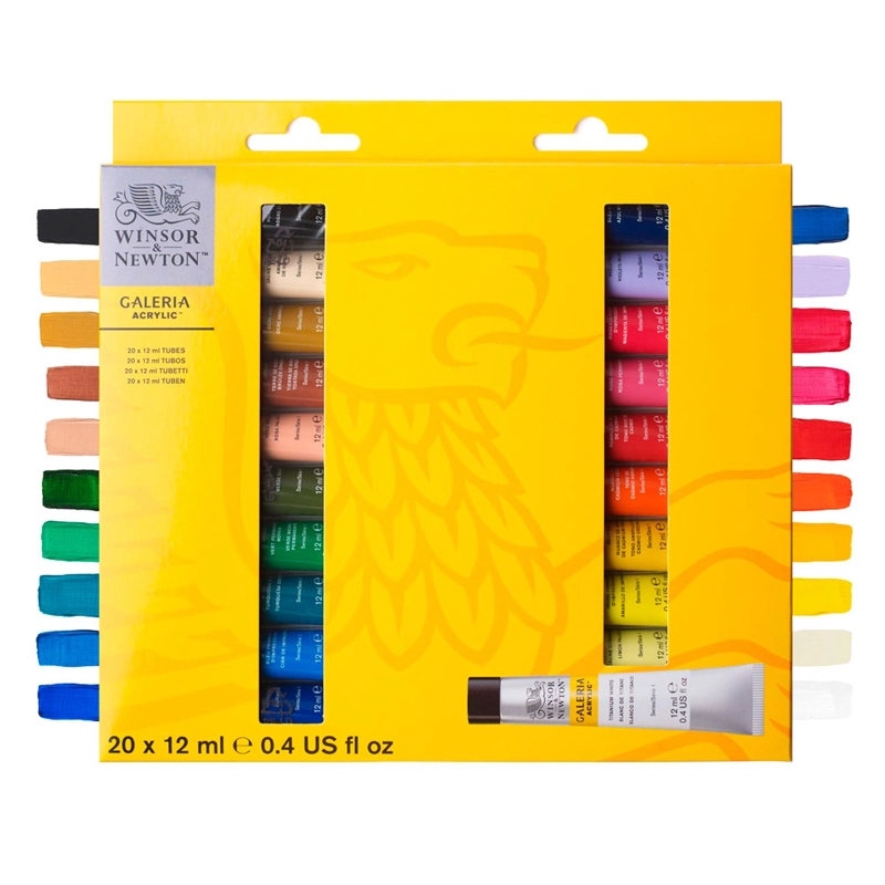 SET INICIAL ACRILICO GALERIA WINSOR & NEWTON 20X12ML - 1