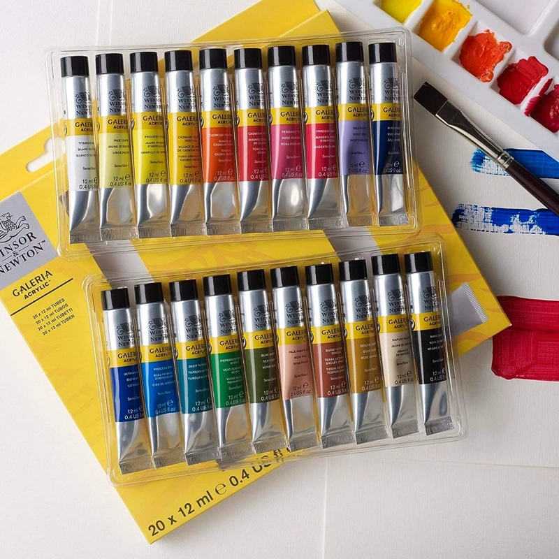 SET INICIAL ACRILICO GALERIA WINSOR & NEWTON 20X12ML - 2