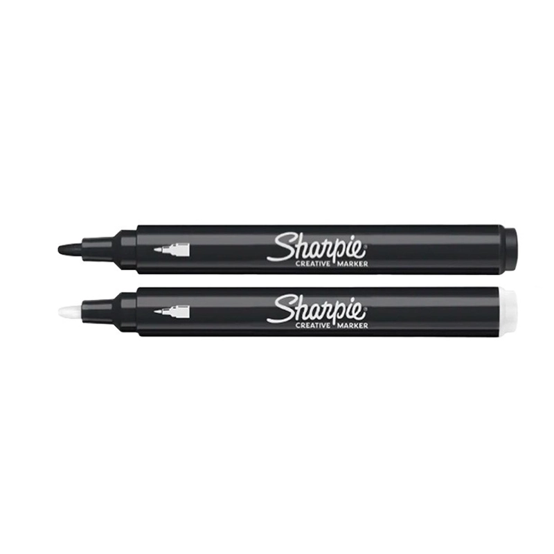 MARCADOR SHARPIE ACRILICO PUNTA BALA 2U (BLANCO Y NEGRO) - 2
