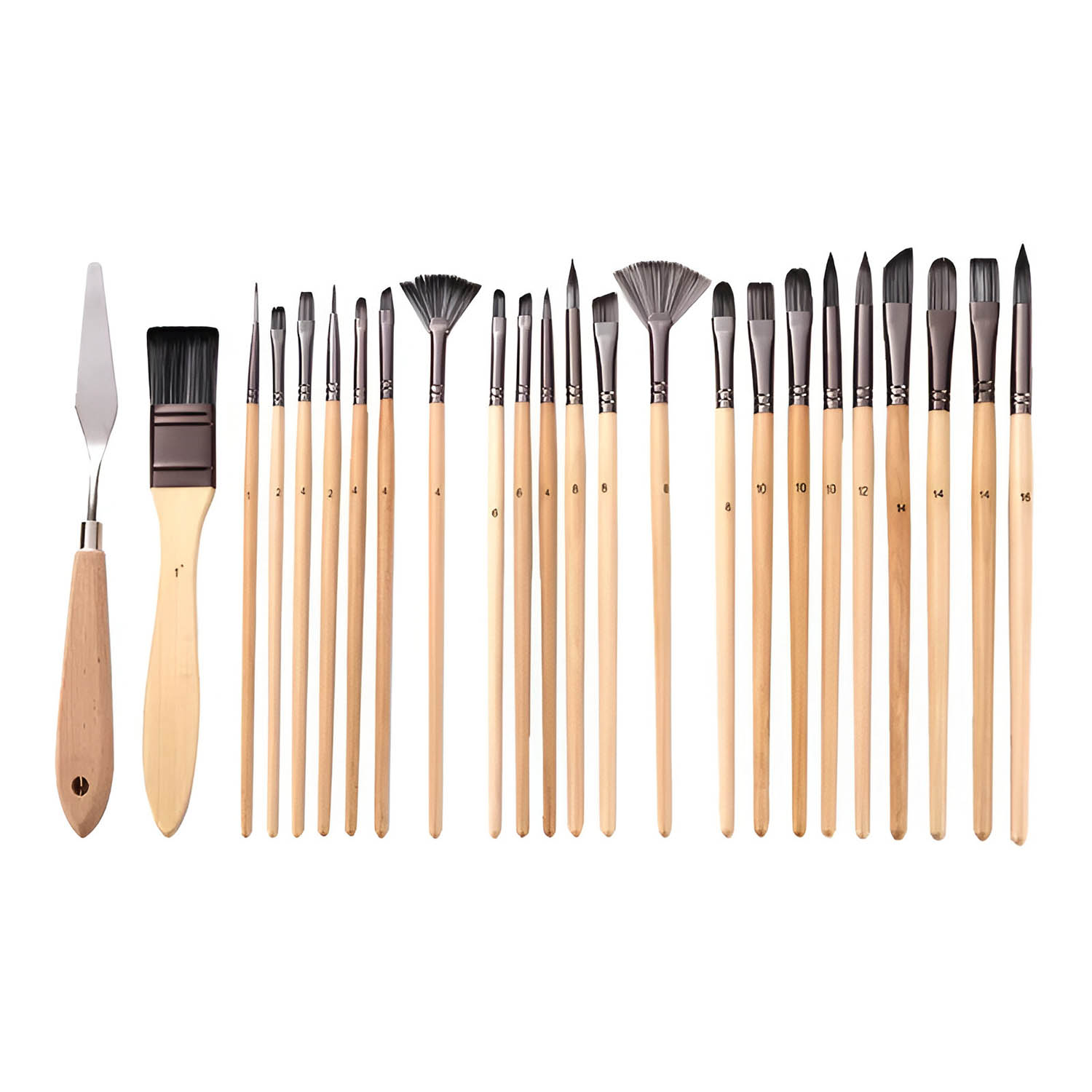 PINCELES PARA ACUARELA Y ACRILICO CON ESTUCHE RENART 24 PCS. - 3
