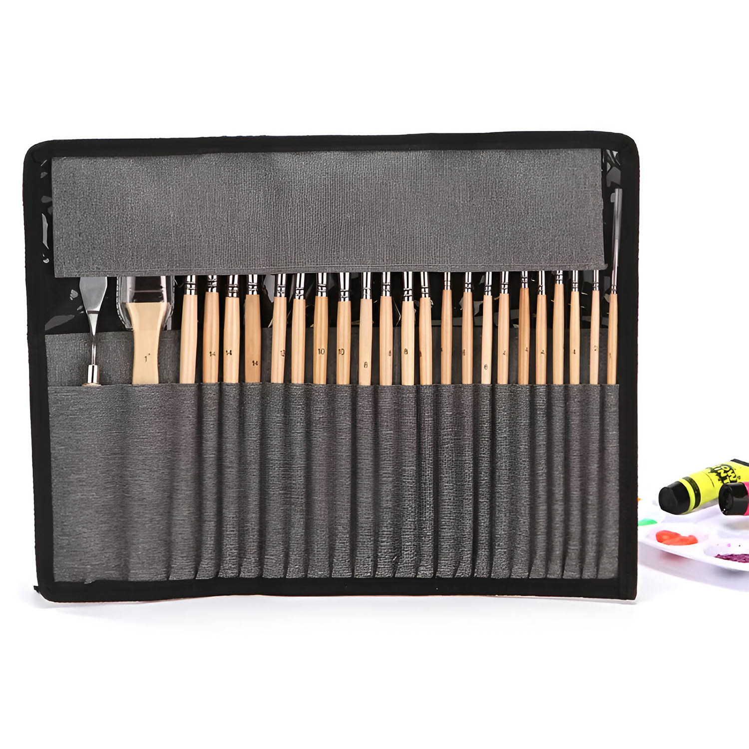 PINCELES PARA ACUARELA Y ACRILICO CON ESTUCHE RENART 24 PCS. - 5