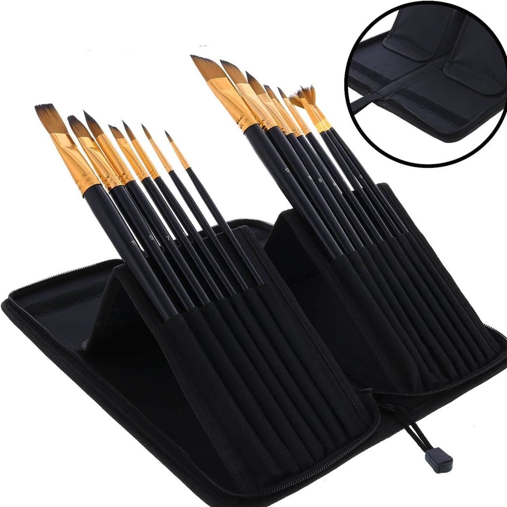 PINCELES PARA ACUARELA Y ACRILICO CON ESTUCHE SET 15 PCS. - 2