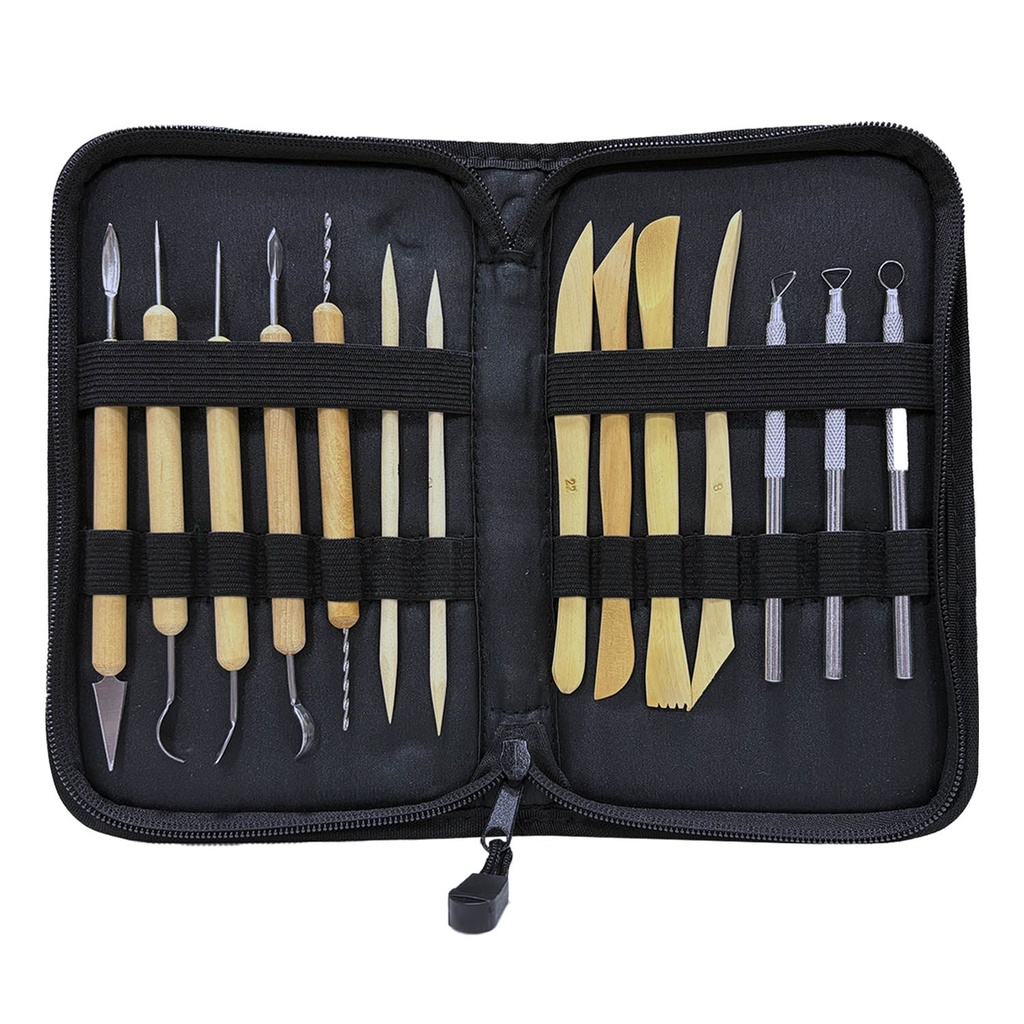 HERRAMIENTAS PARA TALLADO CERAMICA RENART SET 14 PCS. - 1