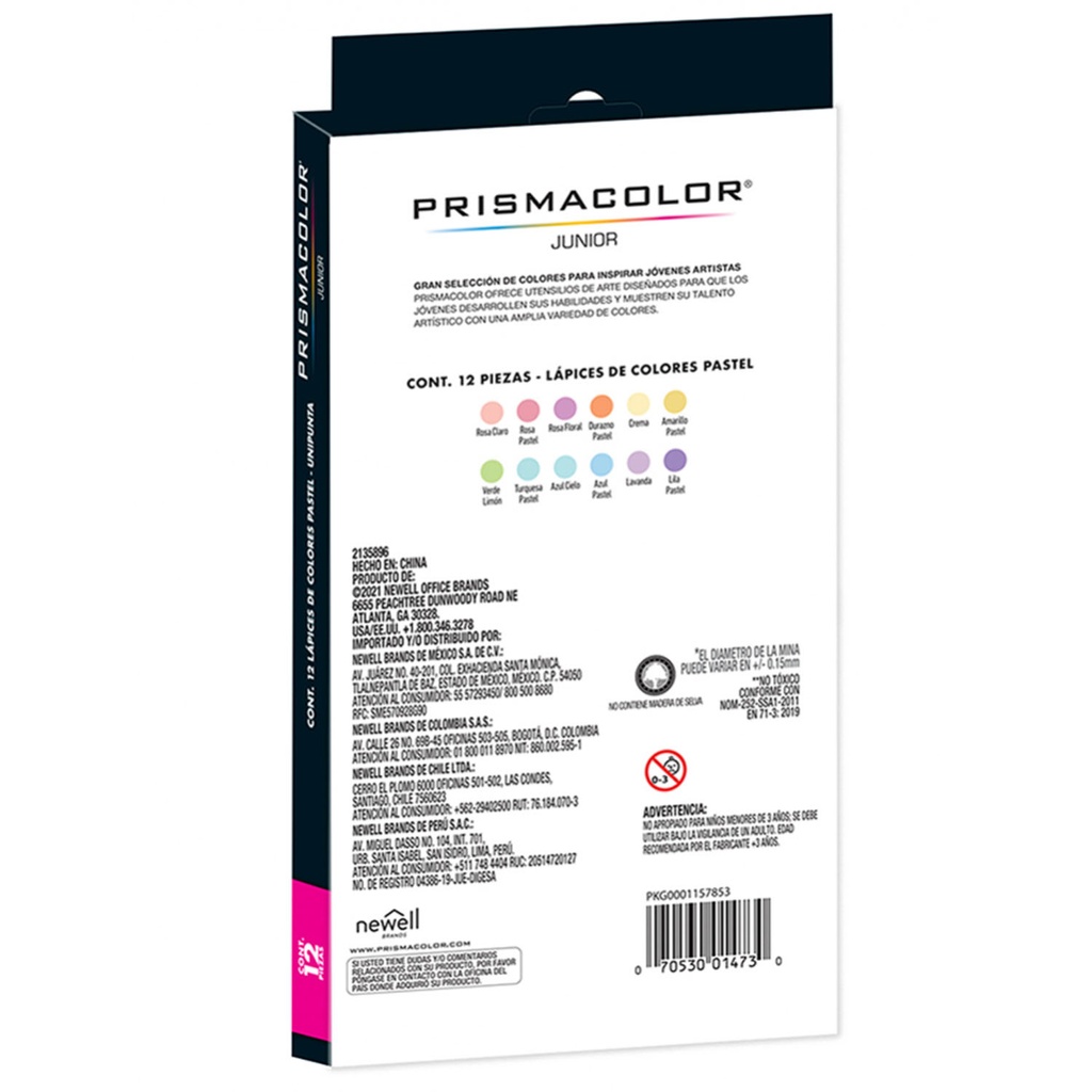 PRISMACOLOR JUNIOR 12 LAPICES PASTEL - 2
