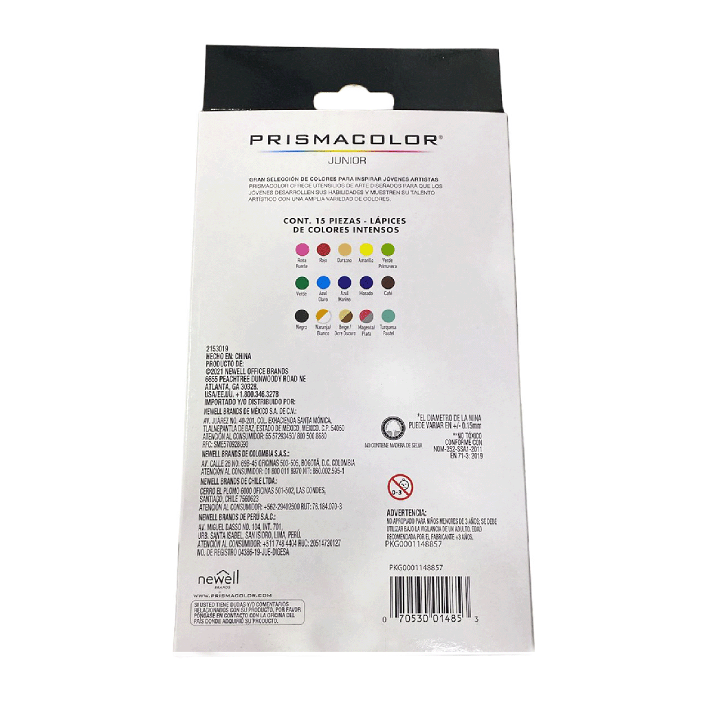 LAPICES PRISMACOLOR JUNIOR 18 COLORES 15PCS - 2