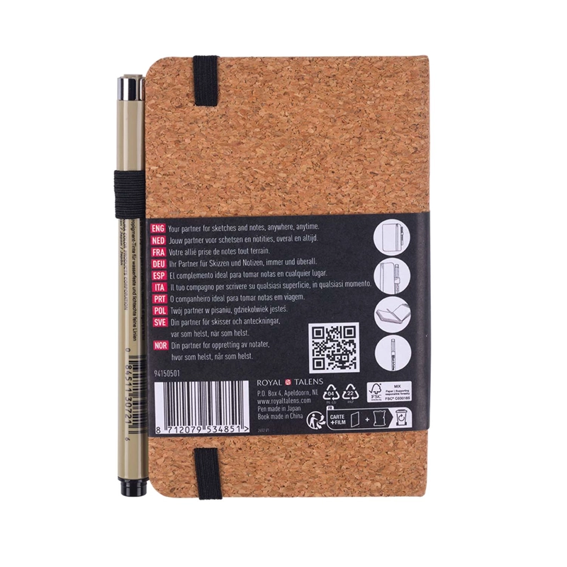 SKETCHBOOK SAKURA HOJA BLANCA 9X14CM CORCHO+PIGMA MICRON PN - 2