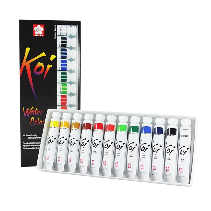SET ACUARELA EN TUBO SAKURA 12ML  12 COLORES - 1