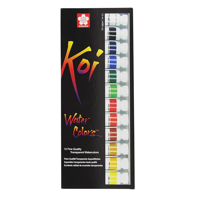 SET ACUARELA EN TUBO SAKURA 12ML  12 COLORES - 2