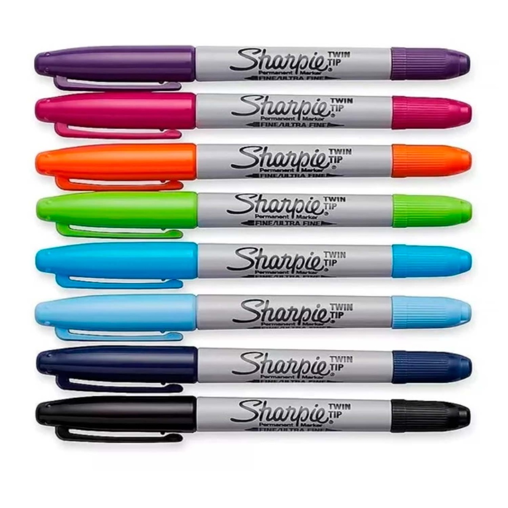 MARCADOR SHARPIE DOBLE PUNTA (SET 8 COLORES) - 2