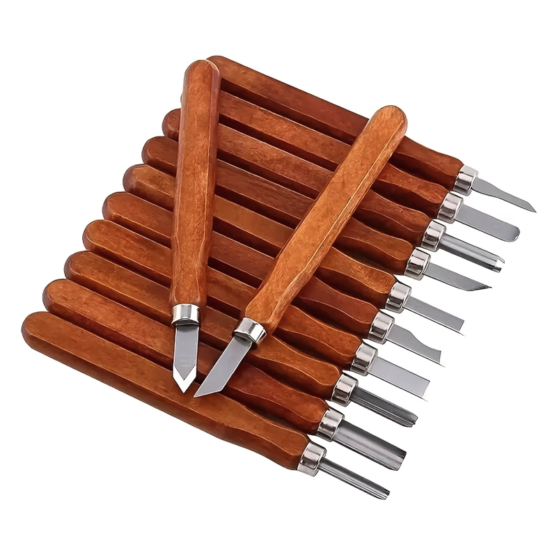 GUBIAS PARA TALLADO RENART SET 12 PCS. CON CAJA PLASTICA - 1