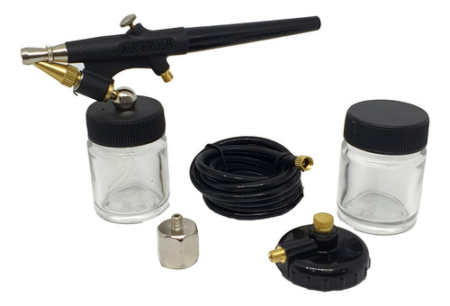 AEROGRAFO BASICO PLASTICO DE ACCION SIMPLE CON ACCESORIOS - 2