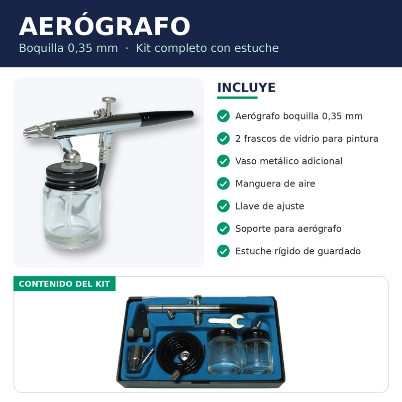 AEROGRAFO PROFESIONAL 0.35MM ACCION DOBLE - 3