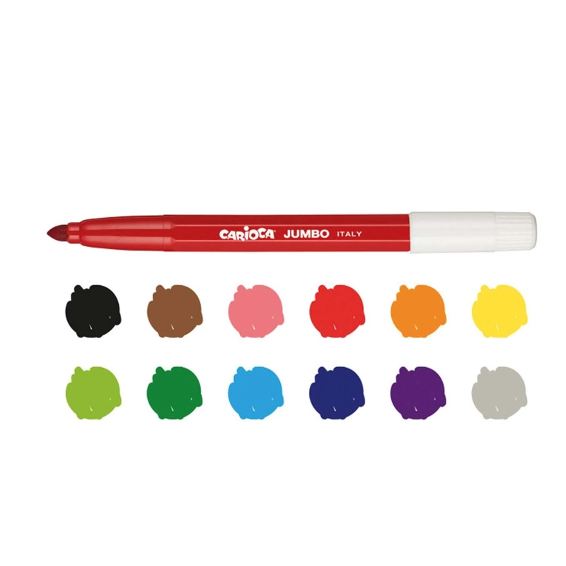 PLUMONES JUMBO CARIOCA 12 COLORES - 2