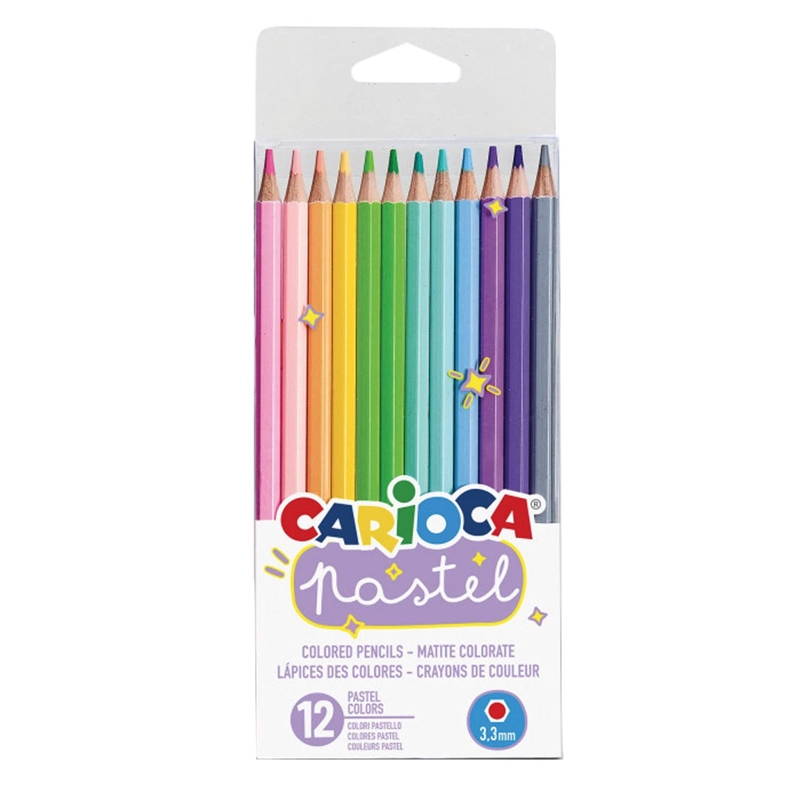 LAPICES CARIOCA PASTEL 12 COLORES - 1