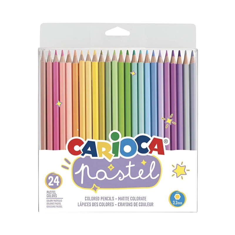 LAPICES CARIOCA PASTEL 24 COLORES - 1