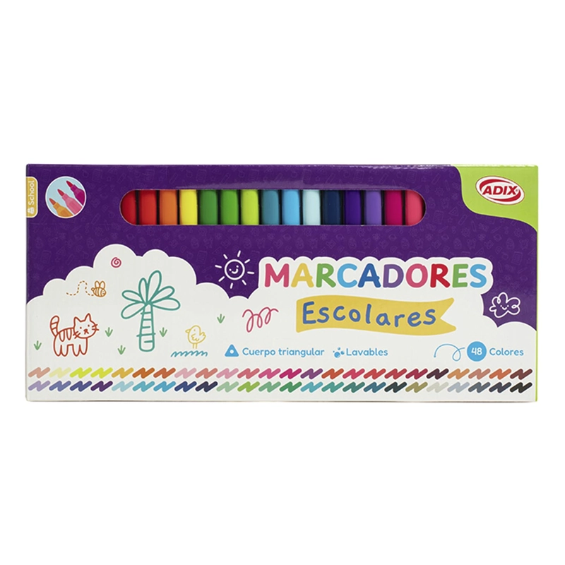 MARCADORES ADIX 48 COLORES - 1
