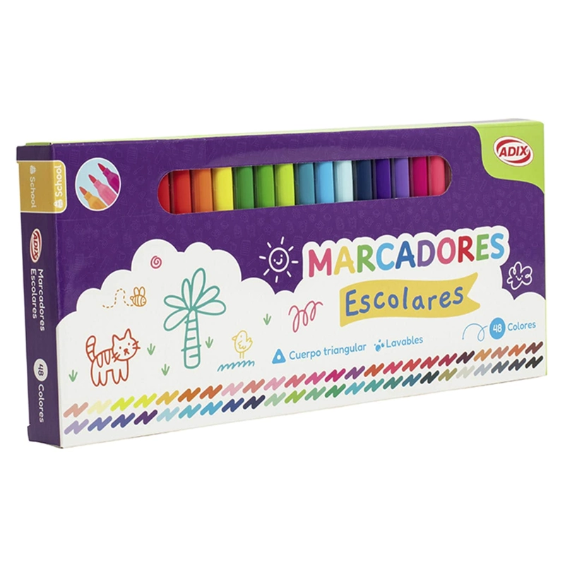 MARCADORES ADIX 48 COLORES - 2