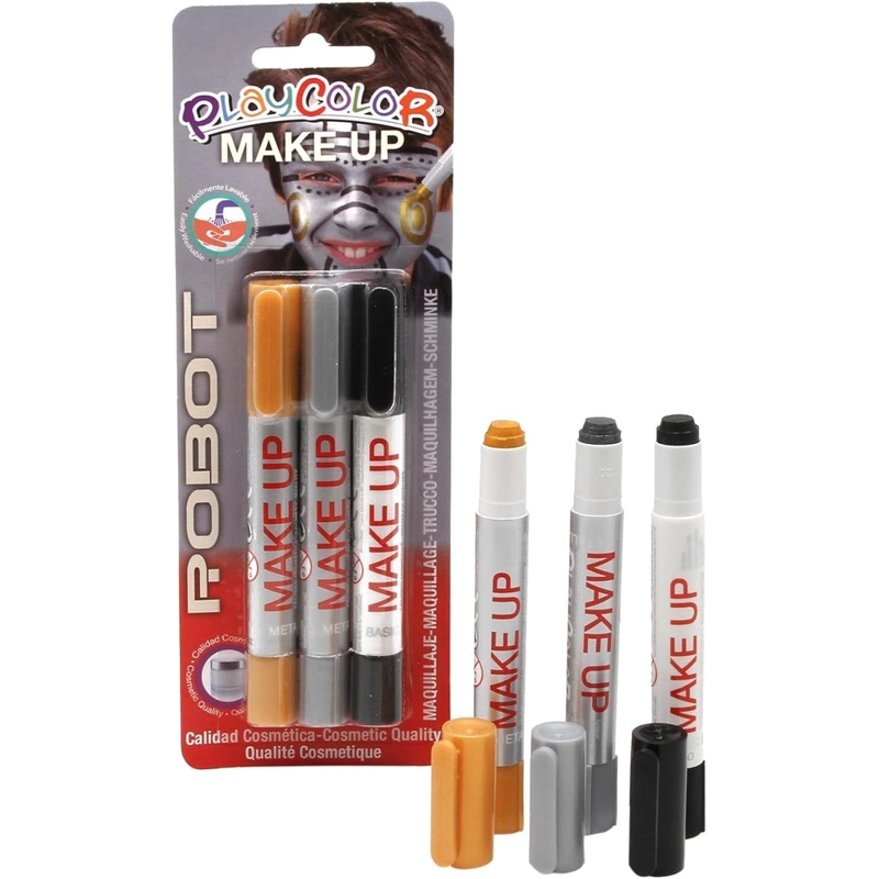 MAQUILLAJE TEMATICO ROBOT INSTANT 3 COLORES - 1