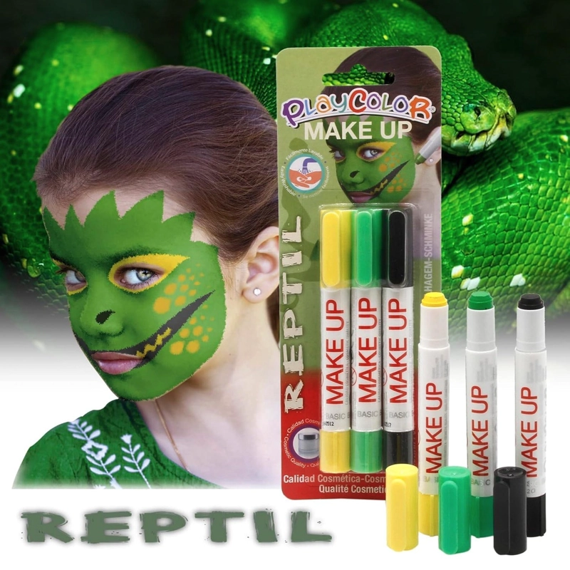 MAQUILLAJE TEMATICO REPTIL INSTANT 3 COLORES - 2