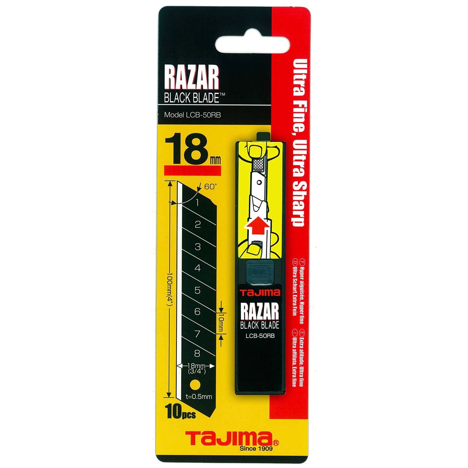 REPUESTO CUCHILLO TAJIMA 18MM EXTRA AFILADO - 1