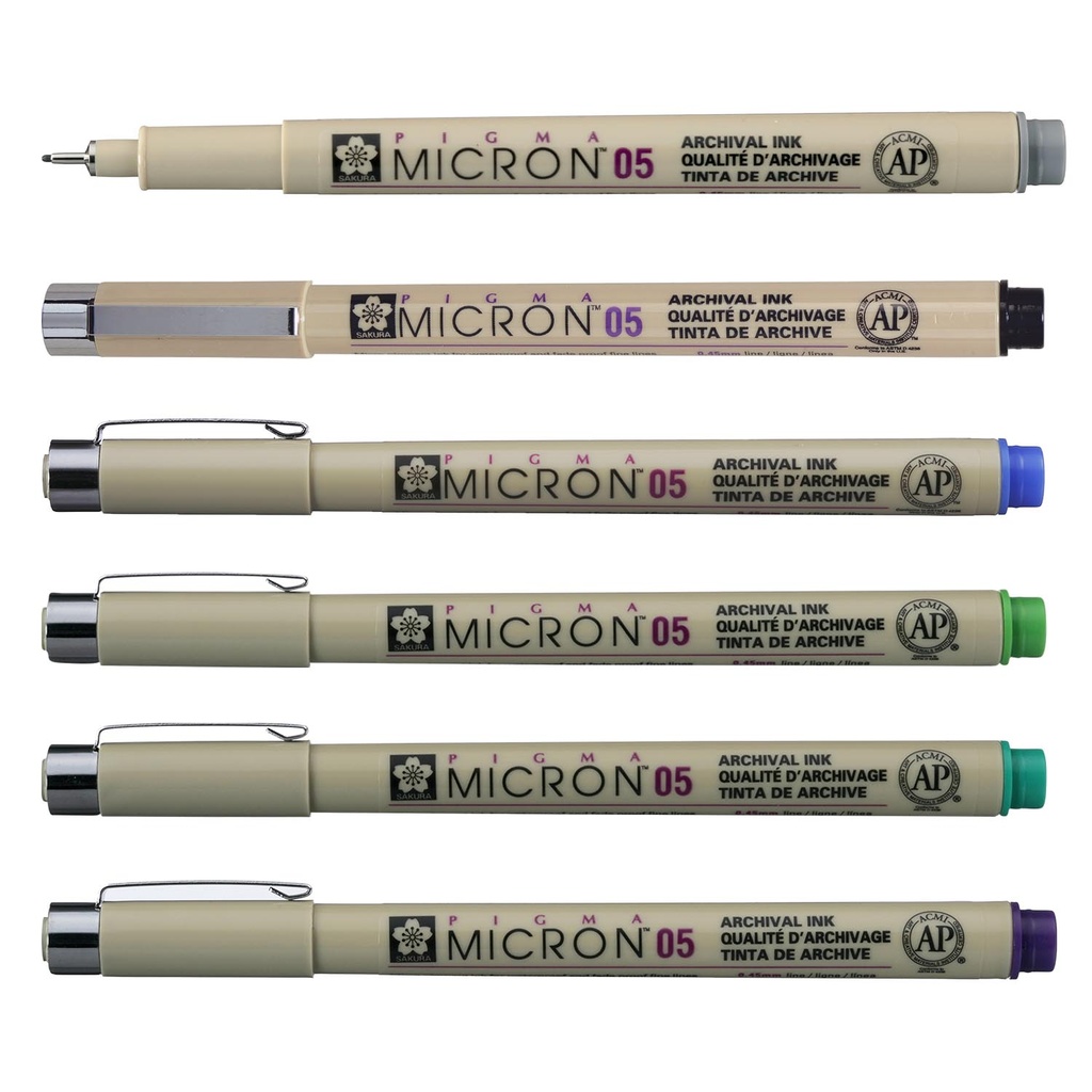 KIT SKETCHBOOK 21X30CM+SET DE 6 TIRALINEAS 0.5 COLORES FRIOS - 3