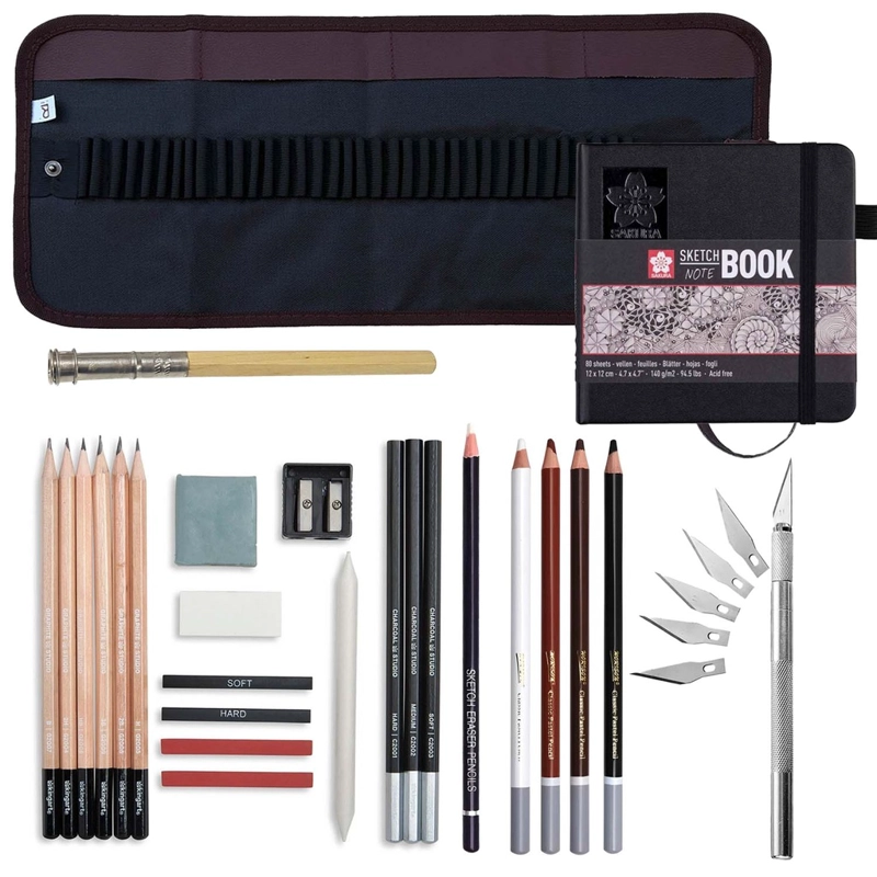 KIT PARA DIBUJO PROFESIONAL 26 PIEZAS - 1