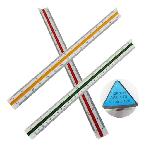 ESCALIMETRO PLASTICO 30CM  6 ESCALAS - 1