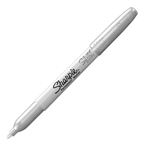 MARCADORES SHARPIE PUNTA FINA  PLATA - 1