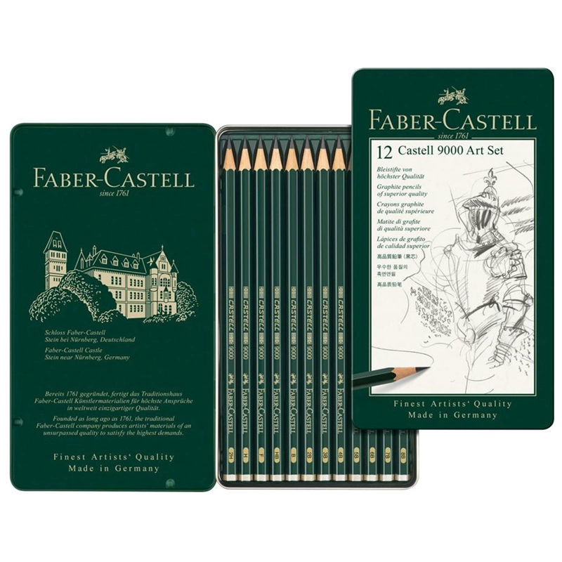 LAPICES GRAFITO FABER-CASTELL 9000 (8B-2H) 12 UD - 2