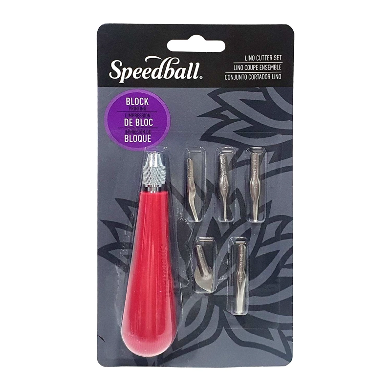 SET #1 DE 5 GUBIAS PARA LINOLEOS SPEEDBALL EN BLISTER - 1