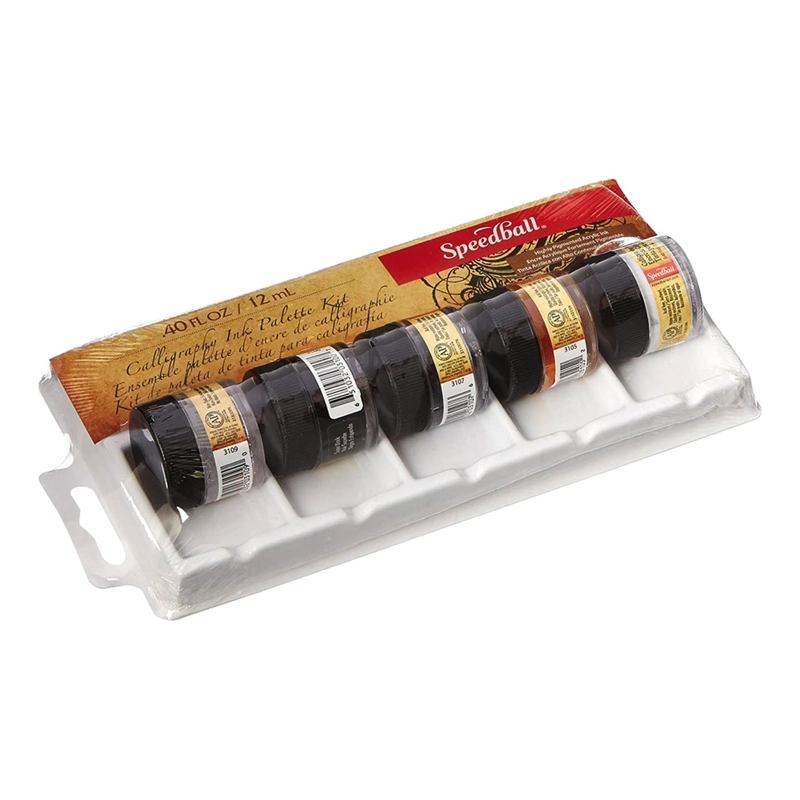 TINTA ACRILICA PARA PLUMILLA 12ML SPEEDBALL 5 COLORES - 1